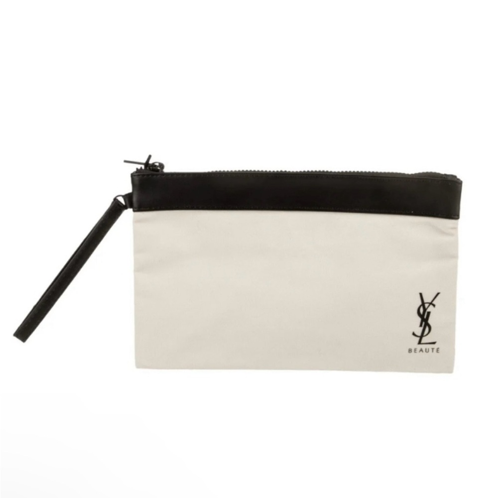 Yves Saint Laurent Black and White Cosmetic Bag